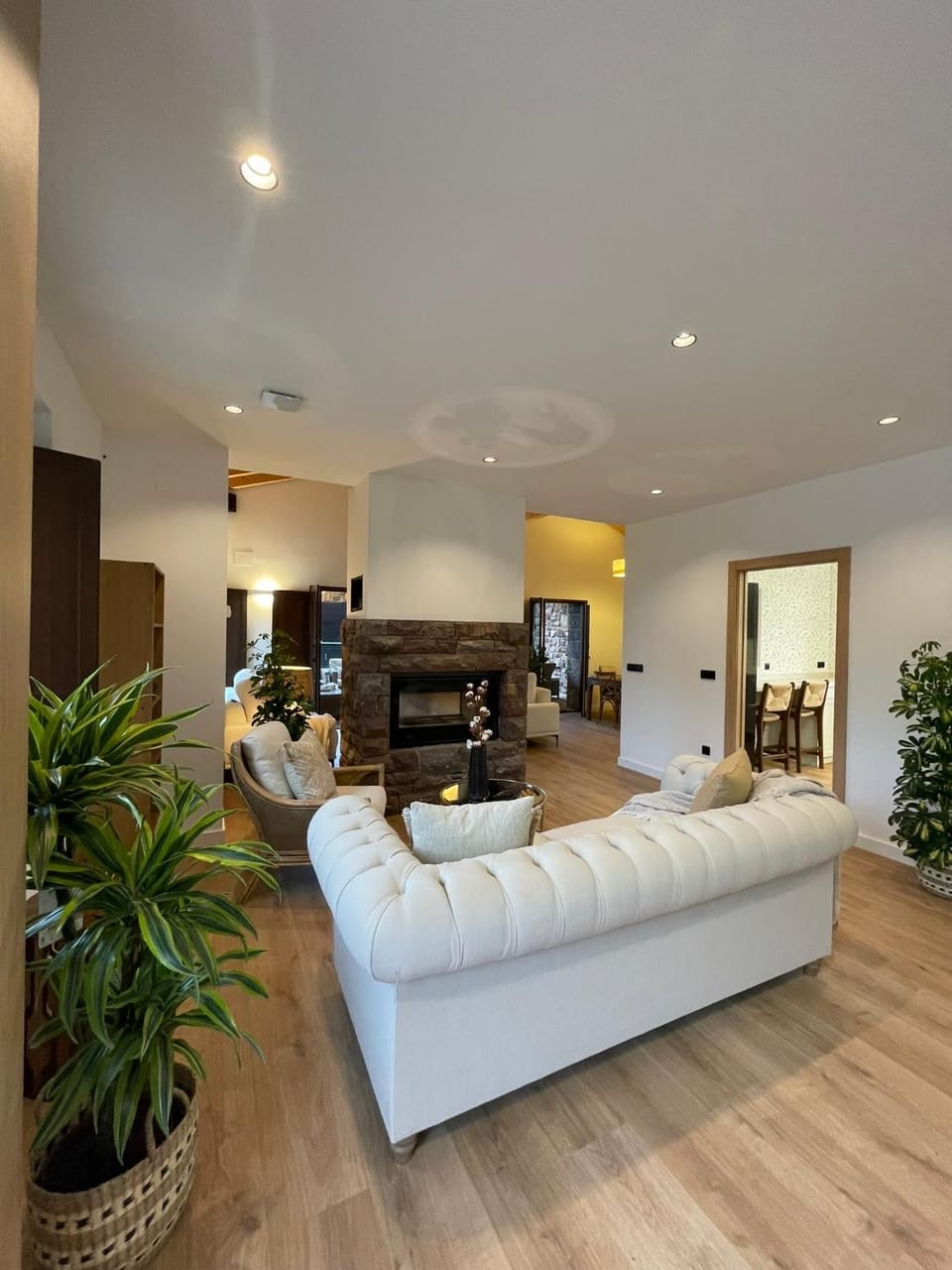 Living room, fireplace