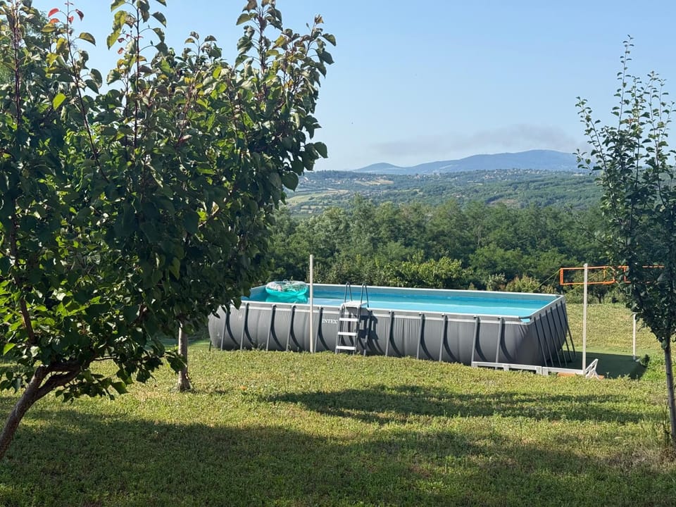 Spring, Day, Natural landscape, Garden, Garden view, Mountain view, Pool view, Swimming pool