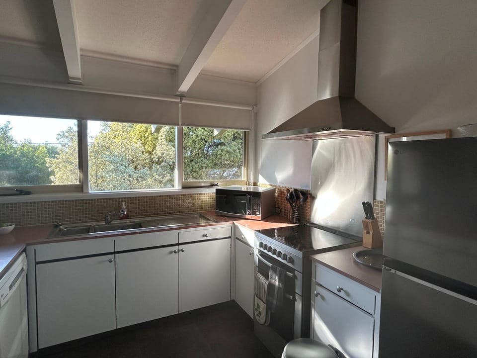 Kitchen or kitchenette, oven, stove, toaster