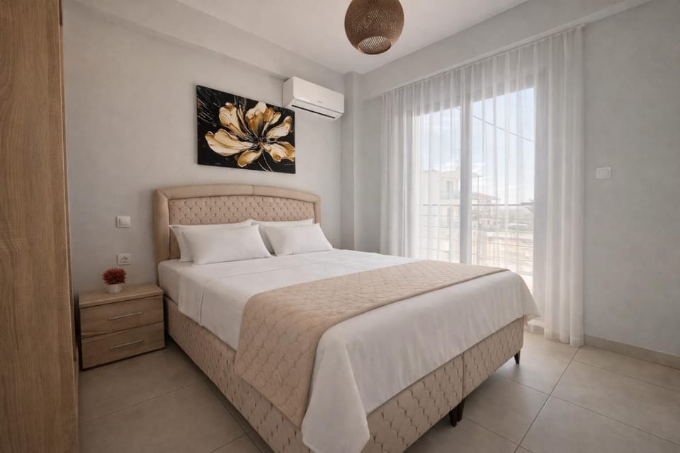 Bed, Photo of the whole room, Bedroom, air conditioner