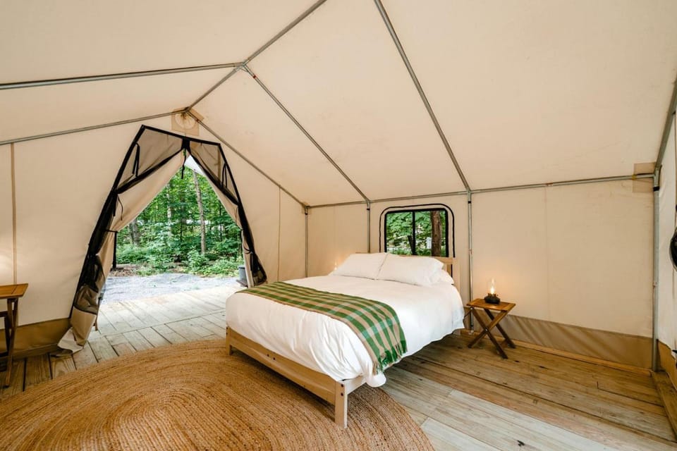 Classic Safari Tent in the Heart of the Adirondack Wilderness, near Lake George, New York Luxury tent in Saratoga
