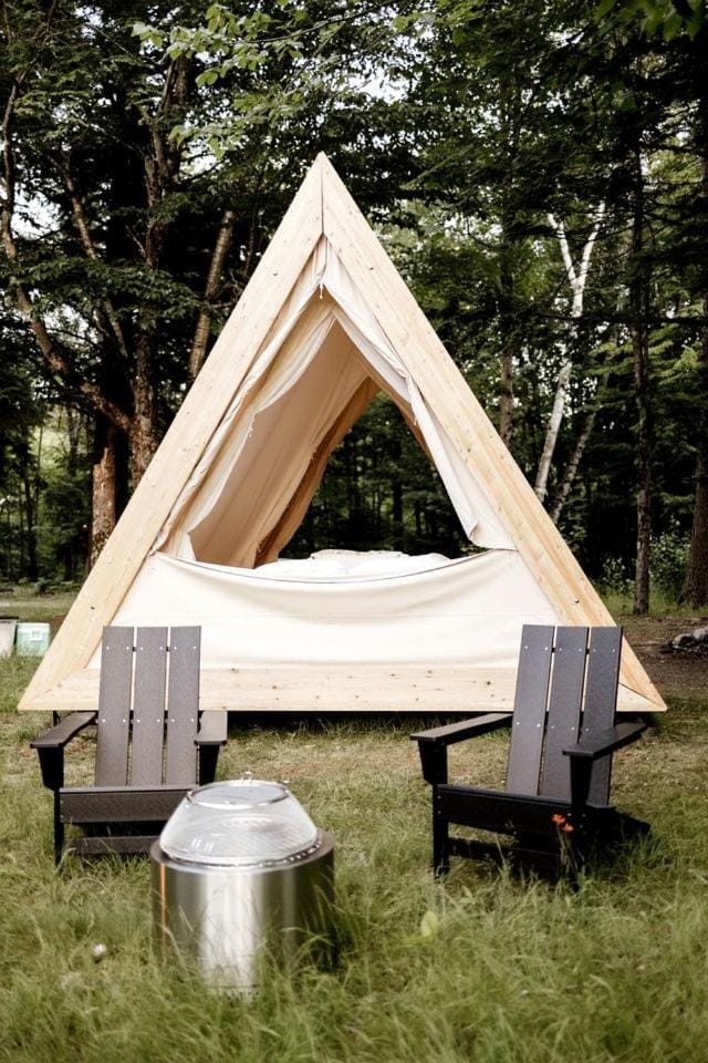 Idyllic Safari Tent with Sauna and Amazing Views in North Woodstock, New Hampshire Luxury tent in Woodstock