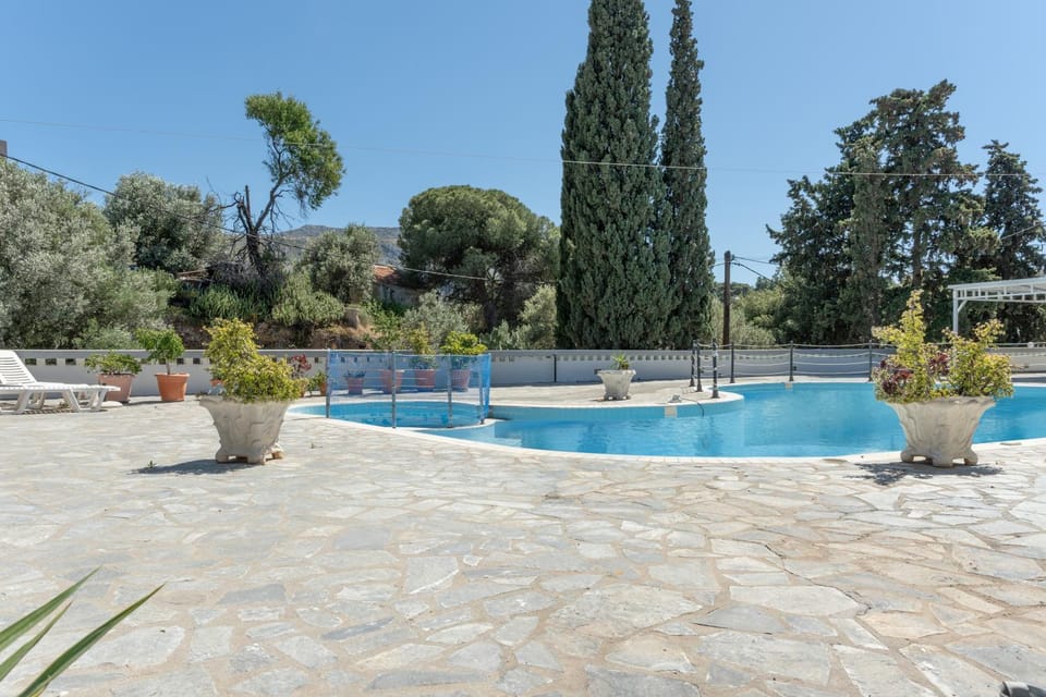 Property building, Living room, Swimming pool