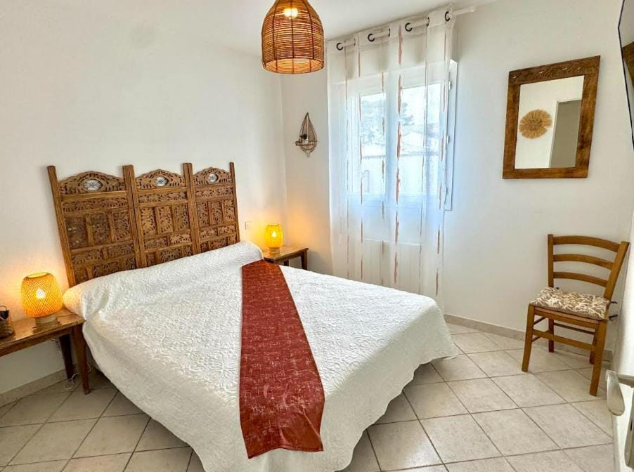 Gite proche plage, climatisé, terrasse, jardinet et parking, très calme Apartment in Marseillan