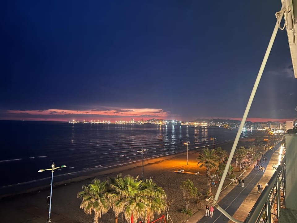 Night, Beach, Sea view