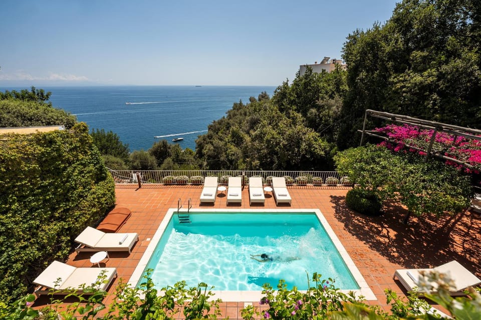 Spring, Garden, Pool view, Sea view, Swimming pool