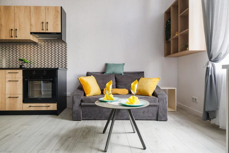 View (from property/room), Kitchen or kitchenette, Living room, Seating area