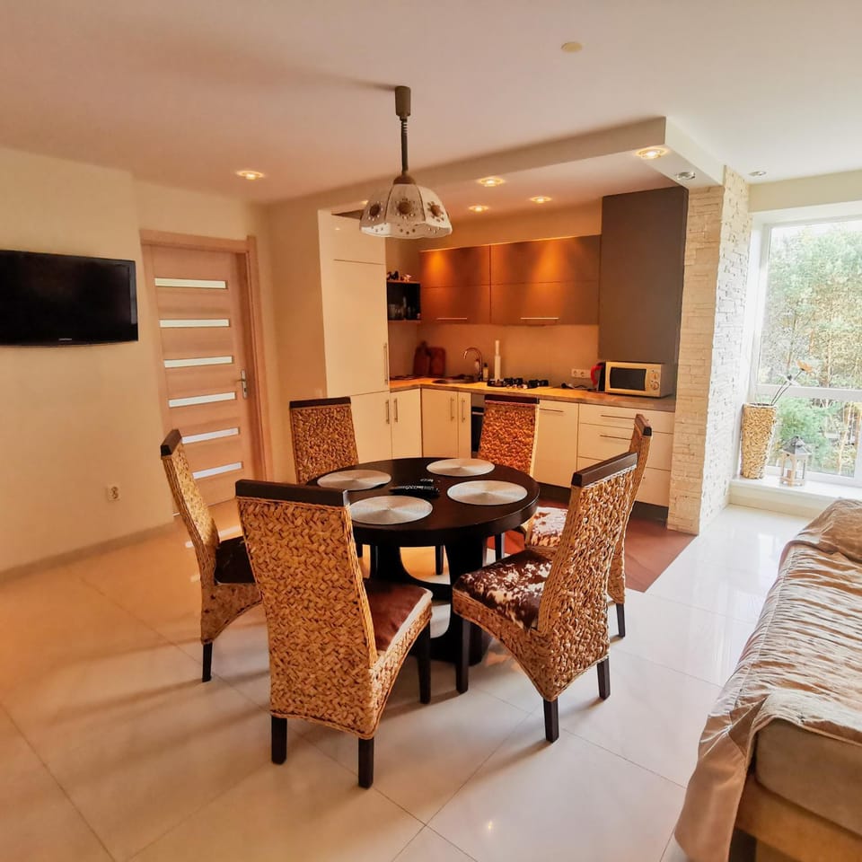 Kitchen or kitchenette, Living room, Dining area