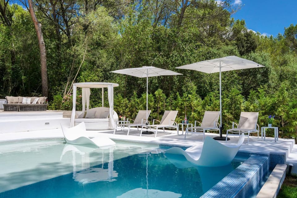 Property building, Living room, Swimming pool