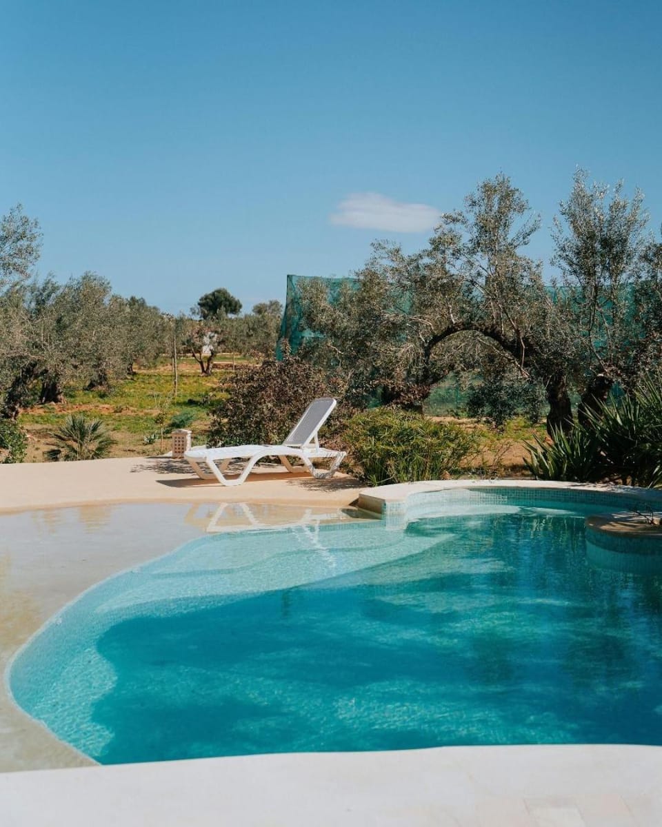 Natural landscape, Pool view, Swimming pool, sunbed