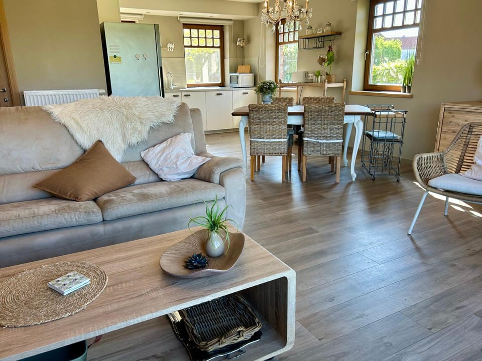 Living room, kitchen