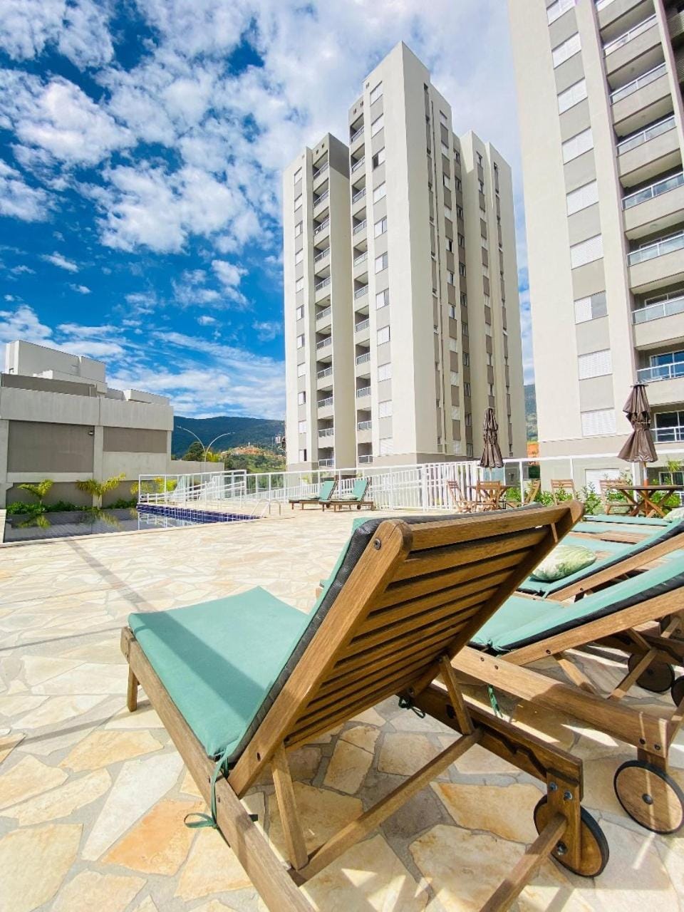 Pool view, sunbed