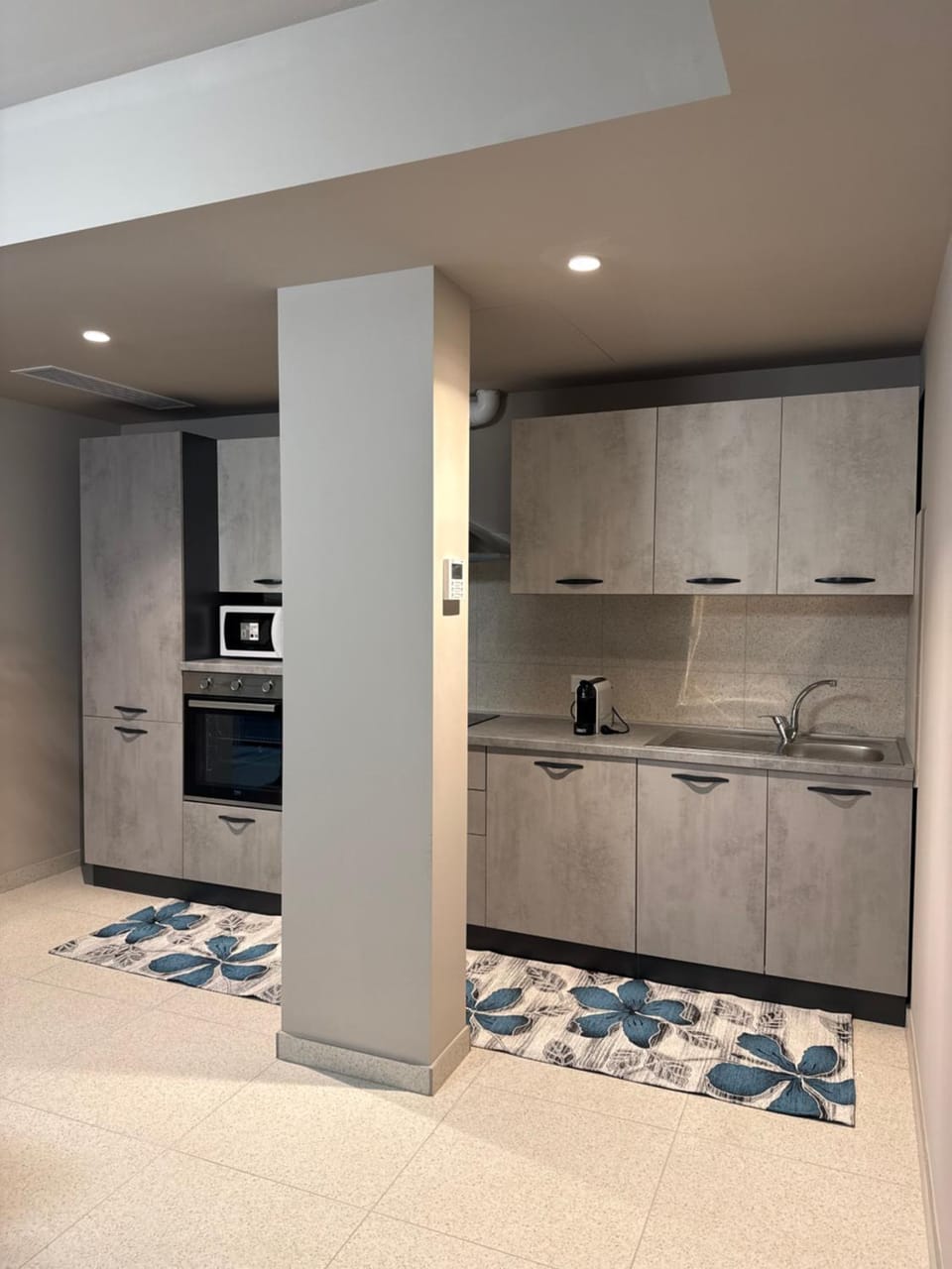 Kitchen or kitchenette, dishwasher, oven, stove