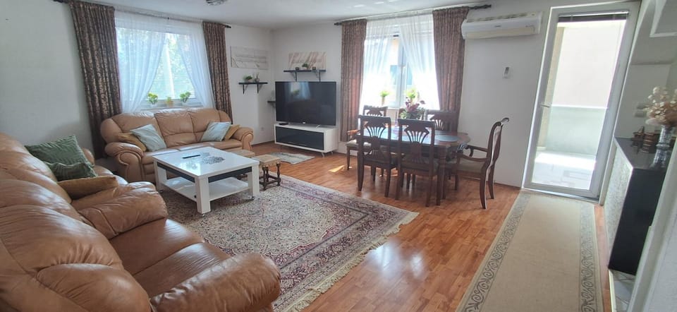 Communal lounge/ TV room, Living room, Seating area, Dining area, air conditioner