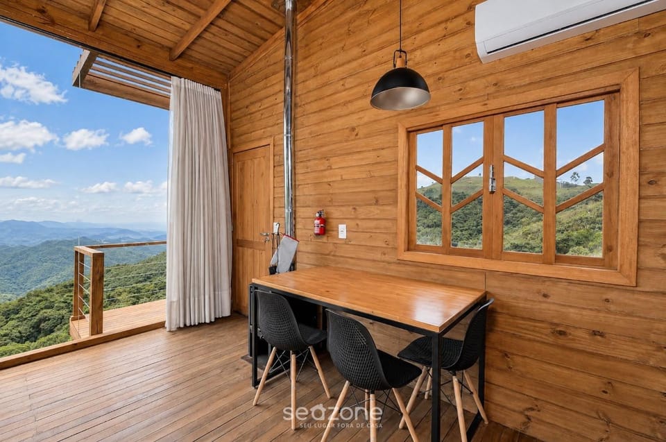 Kitchen or kitchenette, Living room, Dining area, Mountain view