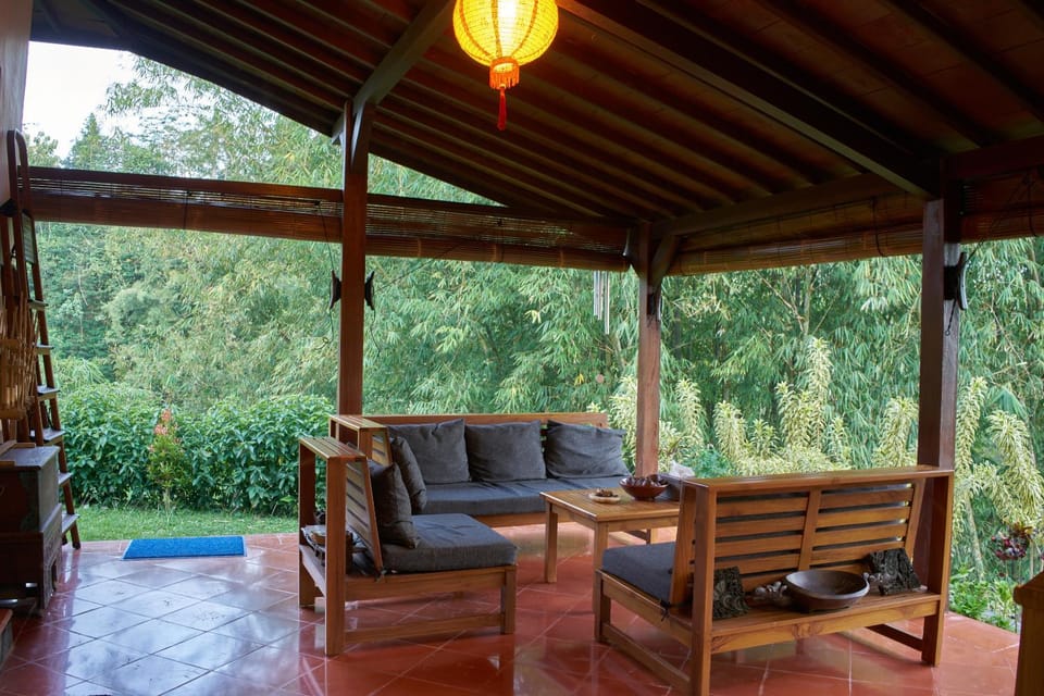 Day, Balcony/Terrace, Living room, Seating area, Garden view