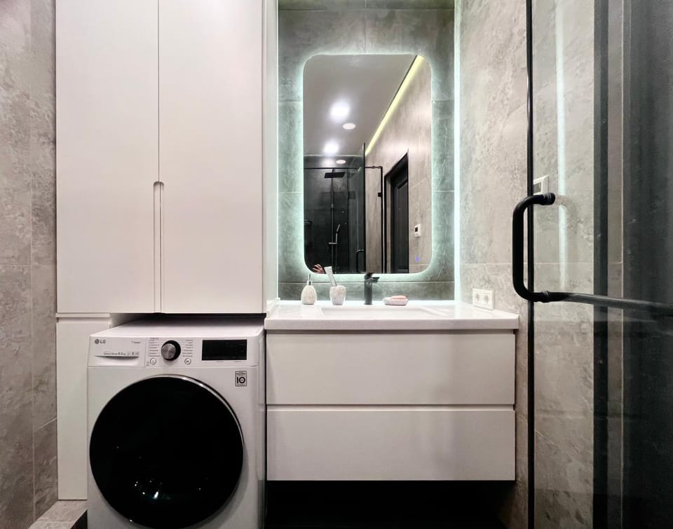 Shower, washing machine, dryer