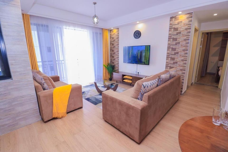 luxurious two bedroom with heated swimming pool well equipped gym ample parking space and children playing ground and a relaxing rooftop with and amazing scenic city views Apartment in Nairobi