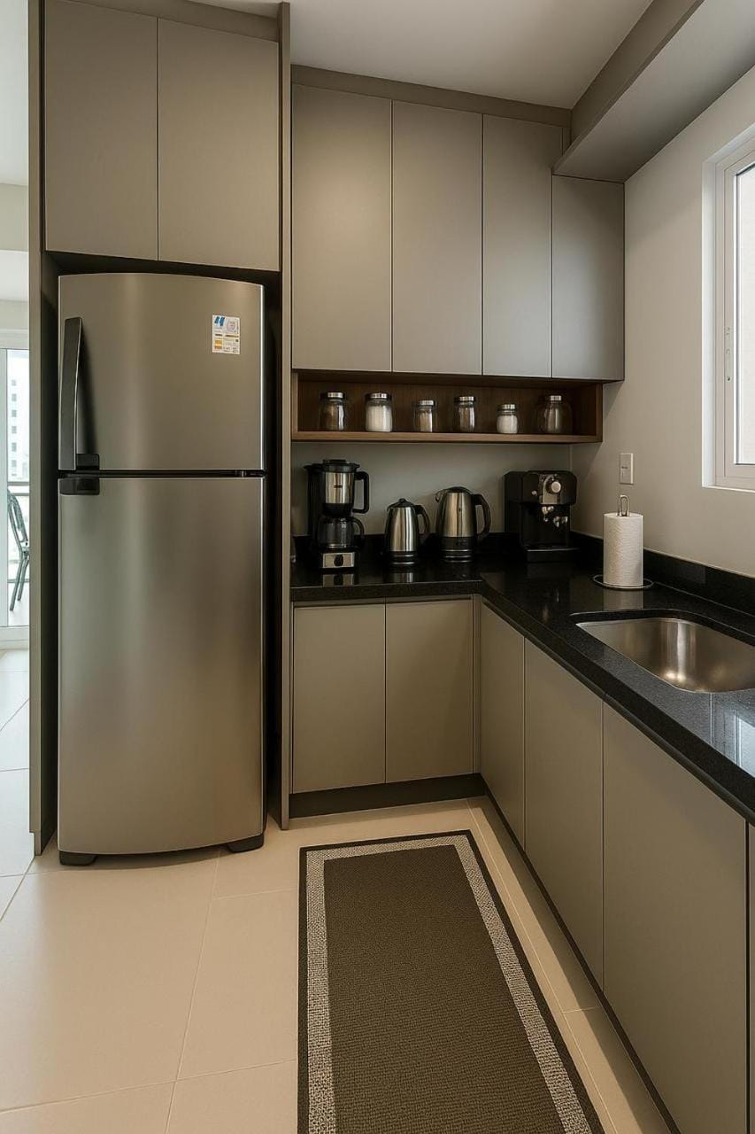 Apartamento com Varanda Gourmet a 400 m Meia Praia Apartment in Porto Belo