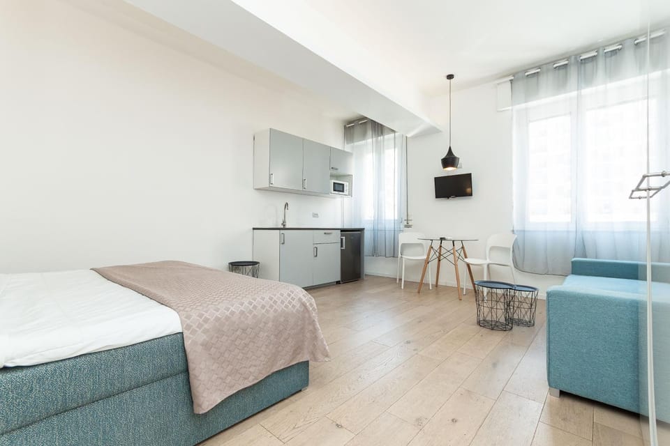 Bed, Kitchen or kitchenette, Living room, Photo of the whole room, Seating area, Dining area, Bedroom