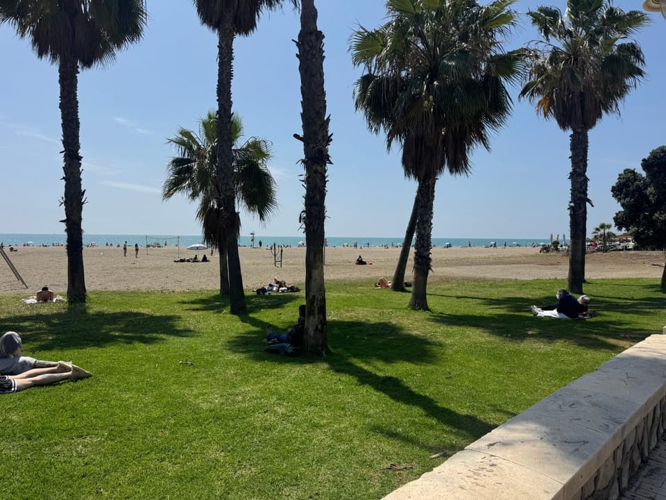 Day, Beach, Sea view, sunbed