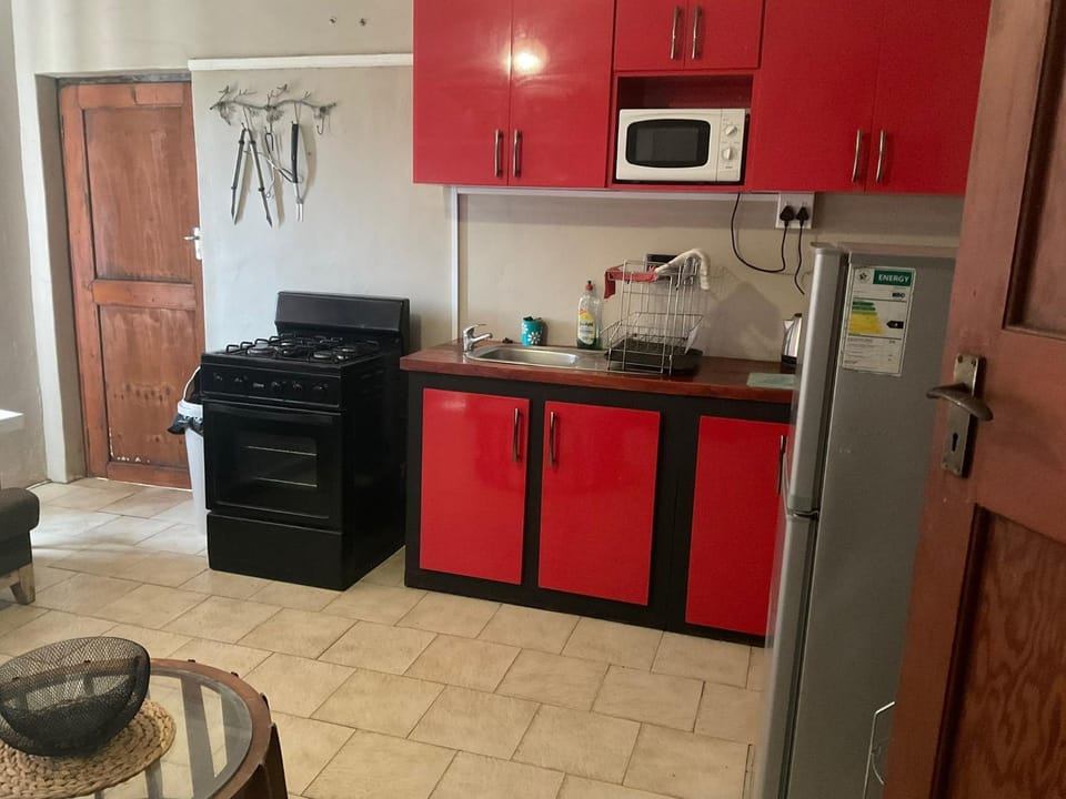 Kitchen or kitchenette, oven, stove