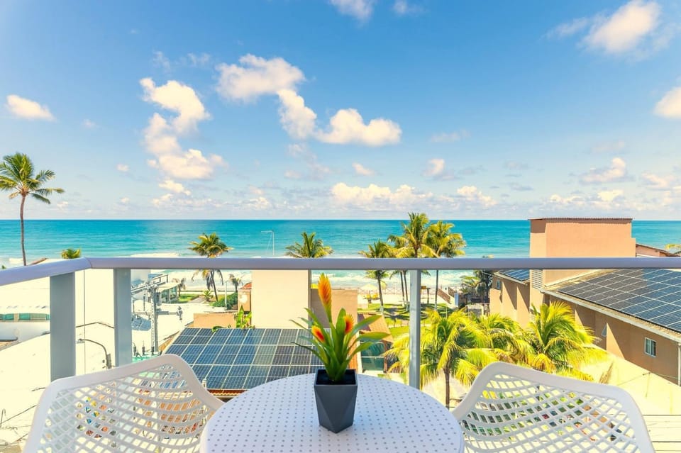 Day, Natural landscape, View (from property/room), Balcony/Terrace, Dining area, Beach, Sea view