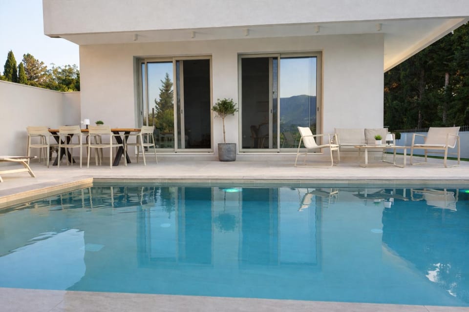 Natural landscape, Pool view, Swimming pool, sunbed