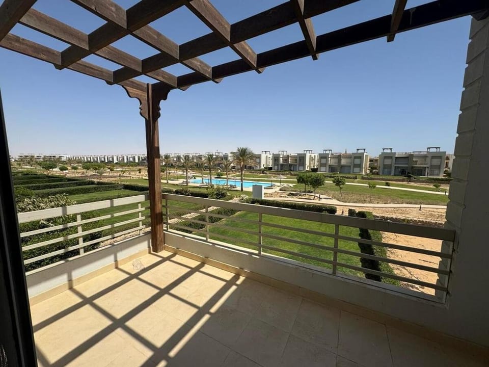 View (from property/room), Balcony/Terrace, Pool view, Swimming pool