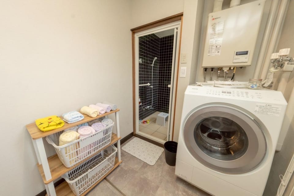 towels, washing machine, dryer