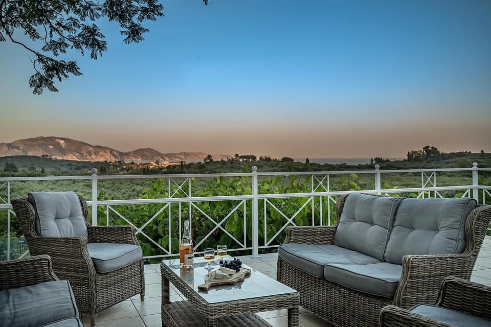 Patio, Balcony/Terrace, Mountain view, Sunset