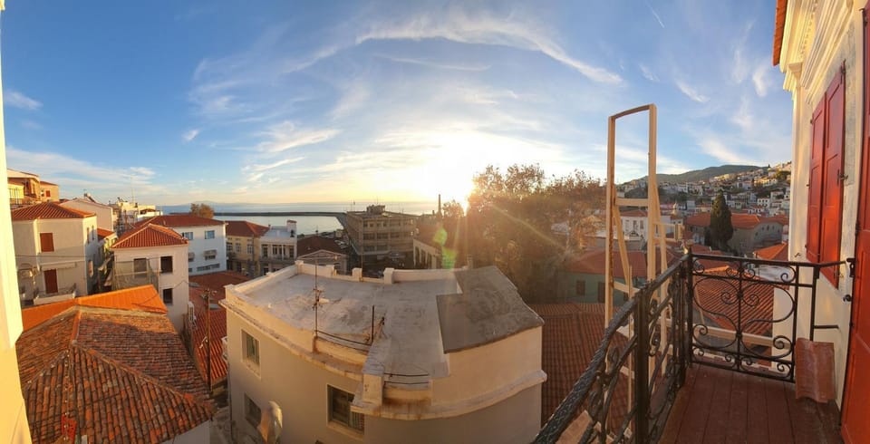 Day, View (from property/room), Balcony/Terrace, City view, Sea view, Sunset