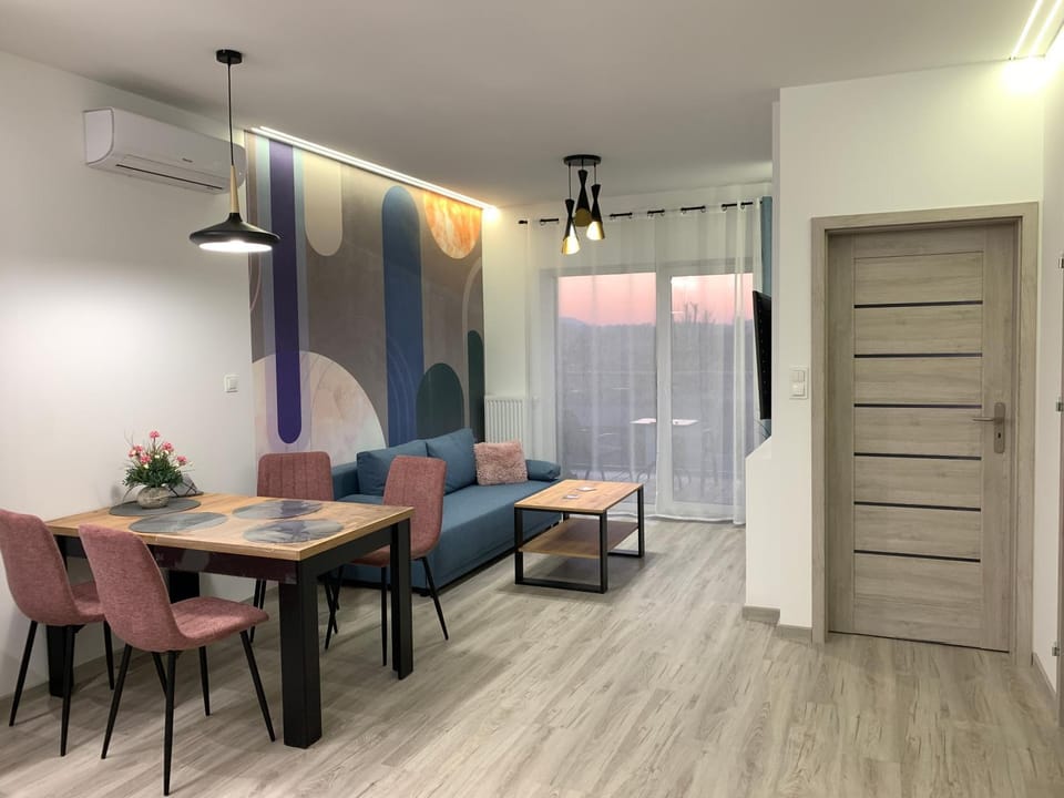 Communal lounge/ TV room, Balcony/Terrace, Living room, Seating area, Dining area, air conditioner