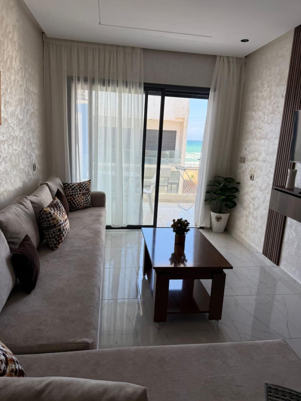 Living room, Seating area, Sea view