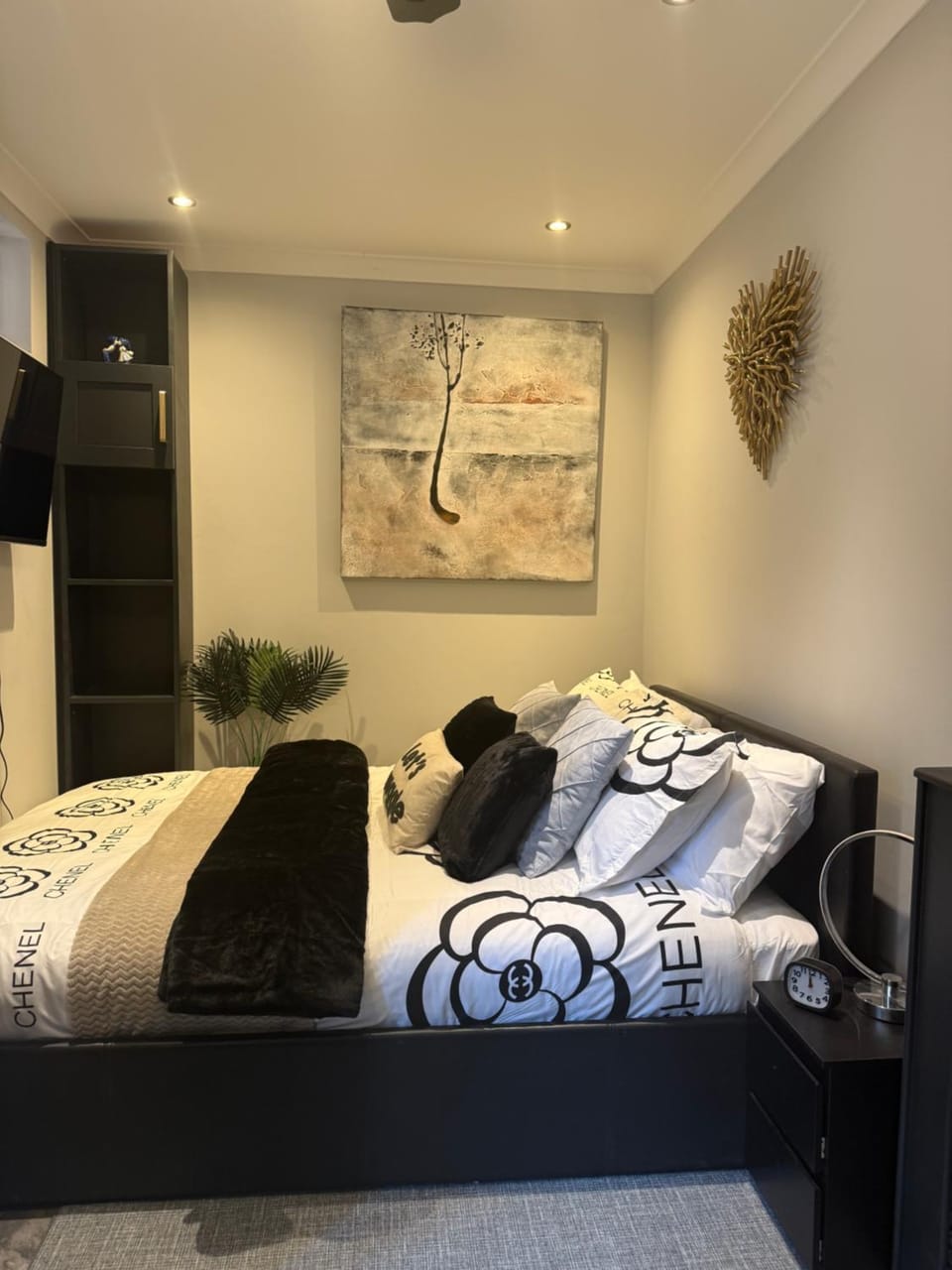 Bed, Living room, Photo of the whole room, Seating area, Bedroom