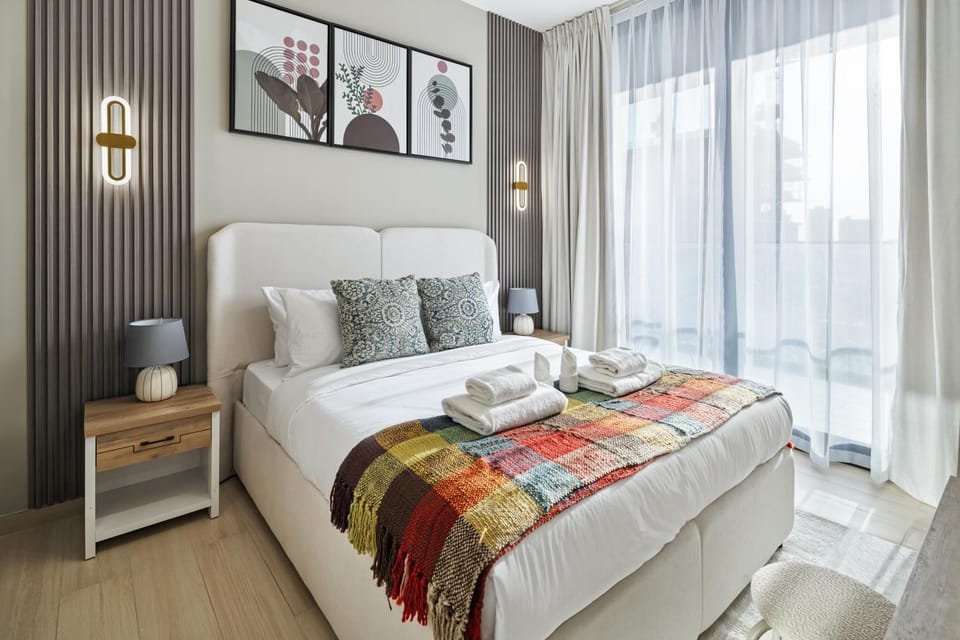 Luxury 1BR JVC Pool & Balcony by Circle Mall Apartment in Dubai