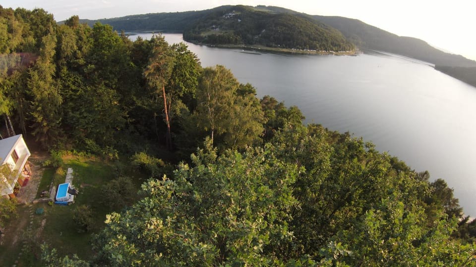 Nearby landmark, Natural landscape, Bird's eye view, Lake view, Mountain view