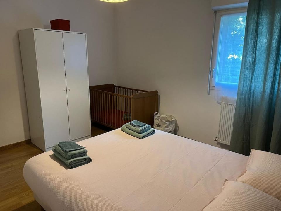 Bed, Photo of the whole room, Bedroom, towels, wardrobe