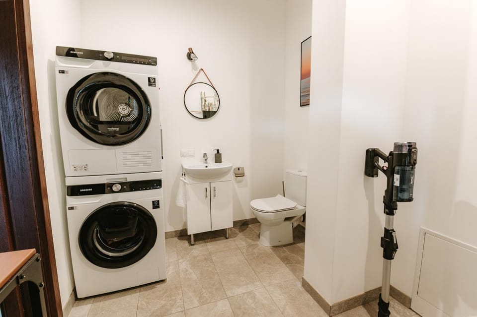 Toilet, washing machine, dryer