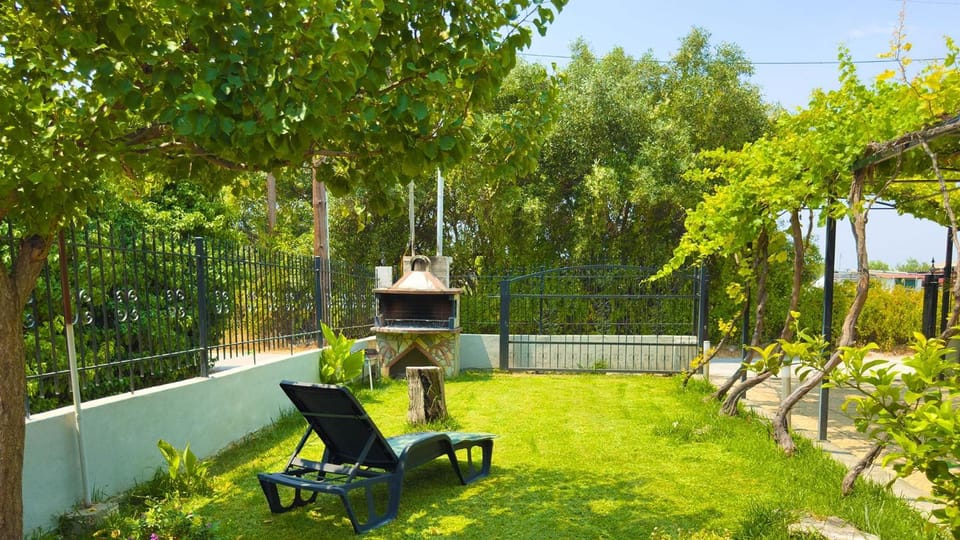 Patio, Natural landscape, Garden, Garden view, sunbed