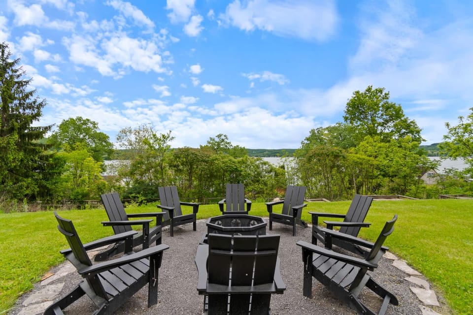 Day, Natural landscape, Garden, Garden view, fireplace