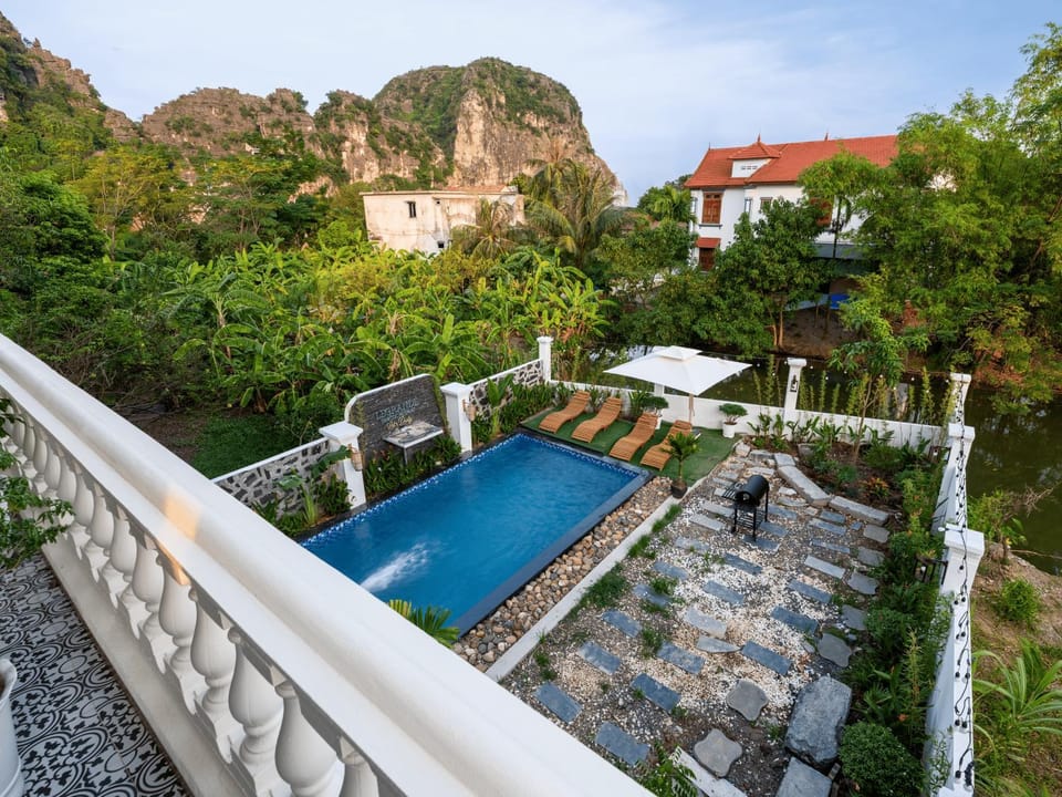 Natural landscape, Pool view, Swimming pool, sunbed