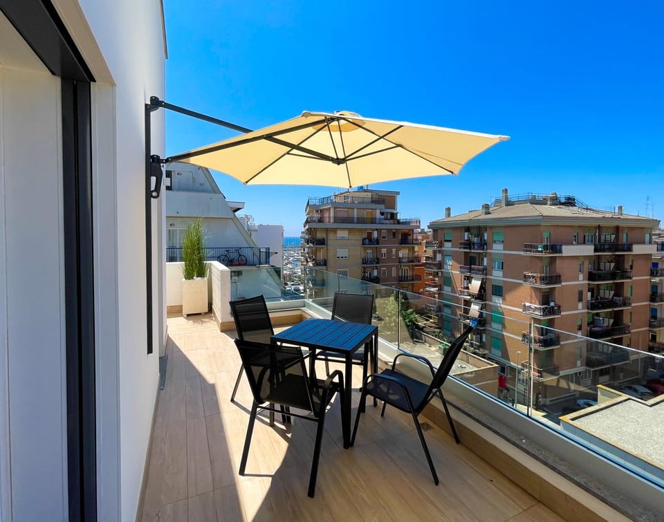 Property building, Day, View (from property/room), Balcony/Terrace, City view