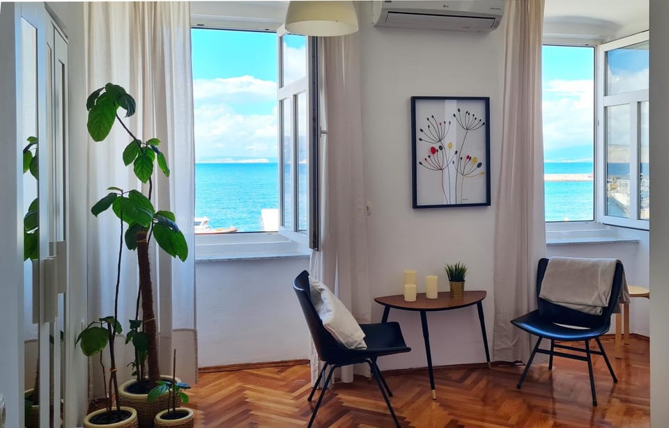 Living room, Seating area, Sea view