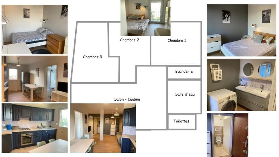 Appartement 3 chambres près du CHR Apartment in Lille