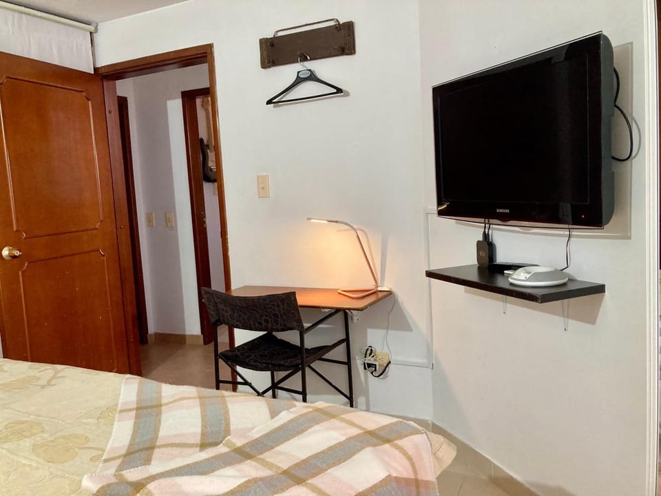 Bed, TV and multimedia, Bedroom, wardrobe, air conditioner