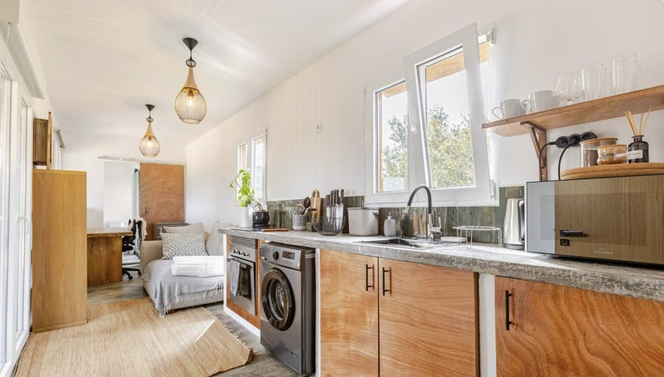 Kitchen or kitchenette, oven