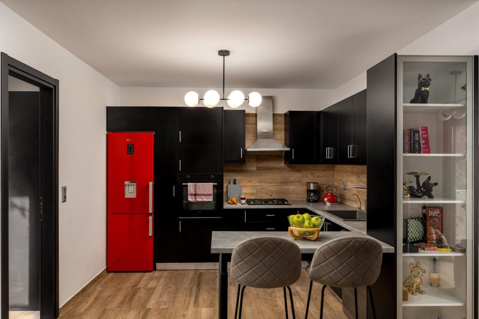 Dining area, oven, stove, kitchen