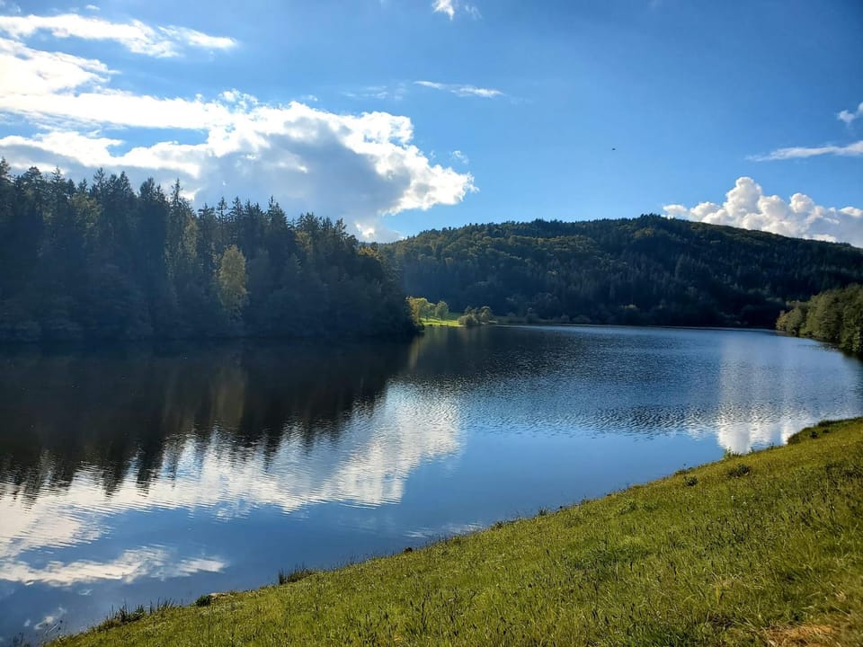 Natural landscape, Lake view, Mountain view