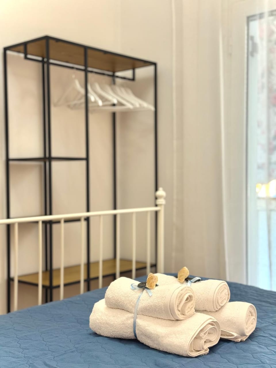 Bed, Photo of the whole room, Bedroom, towels, wardrobe